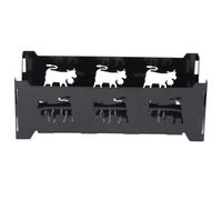 Zerodeko Set Mini Plaque de Cuisson Antiadhésive avec Grille Noire et Spatule, Résistance Haute Température pour Fondue Fromage et Grillade de Viande Cuisine