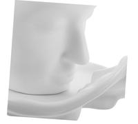 Zerodeko Set Tasse à Café Céramique avec Soucoupe Design Artistique Élégant à Oreille Suspendue Compact et pour Amateurs de Café et Thé Petits et Valentins Noël