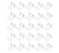 Zerodeko Sets de Équerres D'angle en Plastique Blanc Fixation Robuste et Apparence Élégante Lot de 50 avec Couvercle, Support D'angle Droit Renforcé pour Étagères et Armoires
