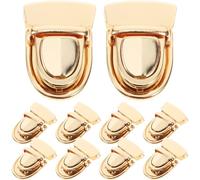 Zerodeko Sets de Fermoirs Métalliques avec Joints Lot de 10 en Alliage de Zinc Or Matériel Robuste et Solide pour Paquet à Main pour Accessoires de Bagagerie DIY