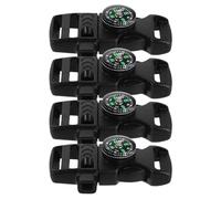 Zerodeko Sifflet de Survie Multifonction 8 Pièces avec Boussole et Boucle Plastique Accessoires pour Randonnée et Camping en Plein Air