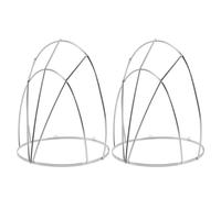 Zerodeko Socle de Couronne en Métal Argenté 2pcs pour Fabrication de Coiffure Hanfu Élégante, Accessoire Unique et Confortable pour Création Artisanale Féminine