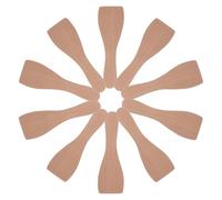 Zerodeko Spatule pour plancha en Bois de hêtre, Lot de 10, 13,70 x 4,40 x 0,40 cm, spatule de Cuisson Polyvalente pour Barbecue, friture et Pizza