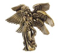 Zerodeko Statue Ange Laiton à Six Ailes Figurine Décorative Sculptée pour Bureau et Maison Cadeau Souvenir pour Anniversaires et Mariages
