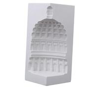 Zerodeko Statue Architecturale Modèle Rome Panthéon Blanc en Résine 1 Pièce | Ornement de Bureau, Serrage-livres Créatif, Décoration de Table pour Ktv et Restaurant