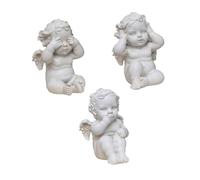 Zerodeko Statue d'ange en Résine Unique Figurine d'ange pour La Maison Ensemble De 3 Pièces Adorable Ornement Décoratif pour La