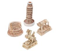 Zerodeko Statue D'architecture Italienne en Résine Beige, Décor Élégant | Maison et Bureau, Finition Soignée, Résistante à Décoloration, Entretien Facile, pour Anniversaires