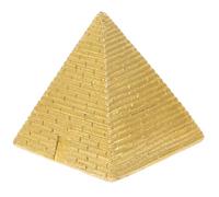 Zerodeko Statue de pyramide égyptienne : pyramide en résine dorée à collectionner - Décorations égyptiennes - Pyramide égyptienne - Sculpture de construction ancienne pour l'Égypte Souvenirs