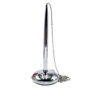 Zerodeko Stylo de Comptoir Argenté avec Support et Chaînette Stylo à Bille pour Signature Fluide Accessoire Professionnel pour Bureau Banque et Réception D’hôtel Multifonction Ergonomique