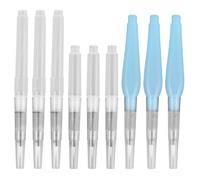 Zerodeko Stylo Pinceau à Eau en Plastique Bleu, Facile à Transporter, pour Peinture Aquarelle et Exercices D'écriture, Lot de 3 Set de Set de Pièces Compactes pour Couleur Aléatoire