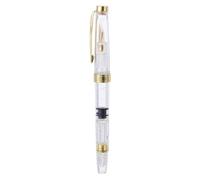 Zerodeko Stylo plume rechargeable à piston transparent, 0,38 mm | Fournitures de bureau pour enseignants et élèves : stylo à remplissage par compte-gouttes, plume à affichage de
