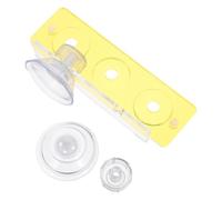 Zerodeko Support à Coraux pour Aquascaping, Rack Jaune à 3 Emplacements | Acrylique, Fixation par Ventouse Double, pour Aquarium Marin et Coraux, Rangement Net des Fragments