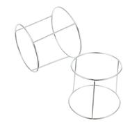 Zerodeko Support à Plateaux Alimentaires en Acier Inoxydable Double Couche 16-18 Cm, Porte-Assiettes Multi-Usage pour Fruits De Mer Et Buffet, Lot De 2 pour Rangement Pratique Et Usage Domestique