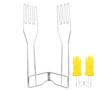 Zerodeko Support de gants de cuisine en métal pour gants de cuisine, Egouttoir et Support de séchage pour gants de cuisine, Support de séchage à gants multifonction, Support de séchage pliable