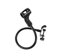 Zerodeko Support de Microphone Col de Cygne Flexible en Fer Noir, Bras Réglable Pince Solide, Support Compact pour Studio, Diffusion et Usage Musical Professionnel