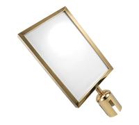 Zerodeko Support de Panneau A4 Vertical Doré pour Poteaux de Signalisation, Cadre Portrait Commercial Résistant, Porte-affiche pour File D’attente et Guidage en Milieu Professionnel