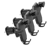 Zerodeko Support de Téléphone pour Voiture à Gravité Lot de 3 Pièces Crochets Double Roue et Spirale Fixation Clip pour Grille D’Aération Noir Compatible Navigation et Streaming en