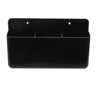 Zerodeko Support Mural Adhésif pour Télécommande 3 Compartiments, Boîte de Rangement Murale pour Téléviseurs, Climatiseurs et Ventilateurs, Couleur Noire, Fixation sans Perçage, Rangement