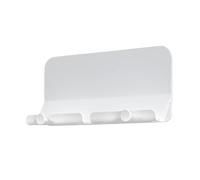 Zerodeko Support Mural avec Adhésif Amovible et pour Téléphone Portable en Plastique Blanc Organisateur de Rangement pour Chambre Cuisine