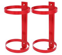 Zerodeko Support Mural Double Anneaux pour Extincteur 2kg en Acier Carbone, Fixation Sécurisée et Installation Facile, pour Petites Zones et Hôtels