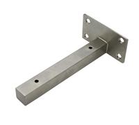 Zerodeko Support Mural en Acier Inoxydable 15 CM Équerre Triangulaire Renforcée pour Étagère Support Pratique et Solide pour Salon la Cuisine et Bureau Fixation Tube Robuste