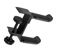 Zerodeko Support pour Casque Audio de Bureau Double Fonction sans Perçage Réglable pour Épaisseur Bureau Plastique et Silicone Noir Mat Rangement Pratique pour Casque Gaming