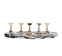 Zerodeko Support Pour Pointes D'ongles Acrylique, Lot De 5 Taille Standard, Fond Imprimé Vache, Support D'entraînement Nail Art Pour Artistes Et Débutants, Outil Manucure Salon Beauté Polyvalent