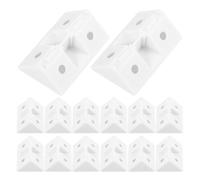 Zerodeko Supports Muraux d'Angle en Plastique Blanc, 50 Pièces Couvercle, Équerres Renforcées pour Étagères, Armoires et Rangement d'Angle la Cuisine