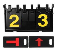 Zerodeko Tableau des Scores Marqueur de Match de Basketball en PVC Noir, Tableau de Score Pratique à Bascule, Facile à Utiliser, pour Basketball et Tennis
