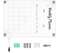 Zerodeko Tableau Mémo Mural en Acrylique Transparent Pratique et Léger, Facile à Utiliser pour Planification Mensuelle, pour Boutique ou Tout Espace