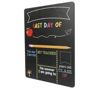 Zerodeko Tableau Noir pour Maternelle en Bois Solide Petit et Léger Panneau « Premier Jour de Préscolaire » Effaçable Décoration Scolaire et Photo Tableau Mémo pour Rentrée Scolaire