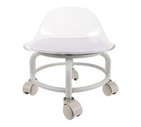 Zerodeko Tabouret à roulettes avec Dossier, Chaise roulante en Acrylique, Mini-siège à roulettes pour Salle de Jeux, Chambre, école Maternelle, Lecture et activités intérieures
