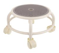 Zerodeko Tabouret Roulant à roulettes Rond en Plastique avec Capacité de Charge Robuste, Siège Bas Ergonomique pour Pédicure à Domicile et Usage Polyvalent