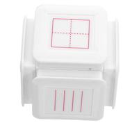 Zerodeko Tampon Auto-encreur Éducatif à Six Faces en Abs Blanc pour Apprentissage Préscolaire et Exercices Élémentaires, Outil Pédagogique Compact Six Motifs D'écriture