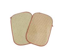 Zerodeko Tapis Rafraîchissant sans Odeur en Herbe et Rotin 2 Pièces Couleur Aléatoire pour Petits Animaux pour Lapins, Cochons d'Inde et Chinchillas