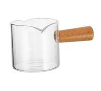 Zerodeko Tasse à Espresso Verre à Double Bec avec Poignée Pichet à Café Transparent avec Échelle pour Préparation Maison