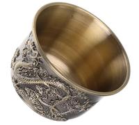 Zerodeko Tasse à Thé Chinoise Résistante aux Chocs Design Rétro Antique en Bronze Dragon et Phénix Vintage Cérémonies Traditionnelles Thé à Domicile
