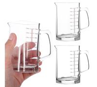 Zerodeko Tasses à Café Transparentes en Verre 120ml 4oz avec Poignée Confortable et Échelle Claire pour Maison et Bureau