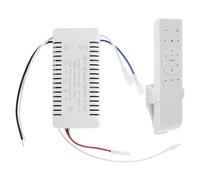 Zerodeko Télécommande 6 Vitesses Contrôle de Lumière sans Fil Blanc et Minuterie 1/2/4 Heures, Ambiance Estivale Assurée pour Ventilateur de Plafond