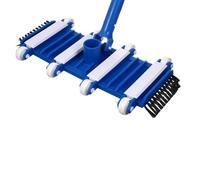Zerodeko Tête D’aspirateur de Piscine en PP 14 Pouces Brosse Bleu | Roues Intégrées, Poignée Flexible, Conception Robuste, pour Piscine, Enlève les Débris