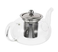 Zerodeko Théière en Verre Transparente avec Infuseur en Acier Inoxydable Résistant à Haute Température 800 Ml pour Maison Infusion Thé en Vrac Quotidien