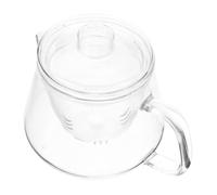 Zerodeko Théière Verre Transparent Résistante Chaleur avec Bec Canard Ergonomique Design Élégant et Poignée Brûlure pour Maison et Bureau