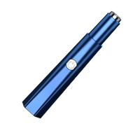 Zerodeko Tondeuse à Poils de Nez et Oreilles Bleue Système de Coupe Rotatif et Matériau Pvc Résistante à L'eau, Soin des Sourcils Poils Nasaux