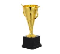 Zerodeko Trophée Doré en Plastique pour Récompenses Scolaires, Petit Trophée de Participation et Tournoi de Football, pour Compétitions Sportives, Jeux et Fêtes D’école, Lot pour Remise