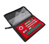 Zerodeko Trousse de Dessin Multifonction Compas, Stylos et Gomme, Kit D’outils de Dessin Technique pour Mathématiques et Conception, Boîte de Rangement Noire Fermeture Couleur
