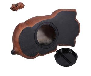 Zerodeko Urne Funéraire en Résine de Chiot Endormi, Souvenir Délicat et Touchant pour Cendres de Chien, pour Commémoration et Mémoire des Animaux de Compagnie