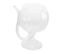 Zerodeko Vampire Wine Glass avec Paille et Base Stable Verre à Forme de Citrouille pour Cocktails Jus et Halloween Verre de Bar Original et Facile à Nettoyer