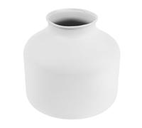Zerodeko Vase Décoratif Moderne en Fer Blanc Mat pour Fleurs Séchées | Style Nordique Minimaliste, Finition Mate Lisse, pour Bureau, Salon et Étagère, Silhouette Industrielle