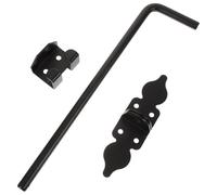 Zerodeko Verrou de Portail 30 Cm en Fer Forgé Noir, Loquet Coulissant Épais pour Fixation Sécurisée de Portes et Portails Extérieurs, Quincaillerie pour Portes Françaises, Tige