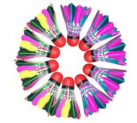 Zerodeko Volants de Badminton en Plumage de Canard Lot de 11pcs Résistance et Performance Stable pour Jeux de Plein Air Intérieur et Extérieur Couleur Aléatoire